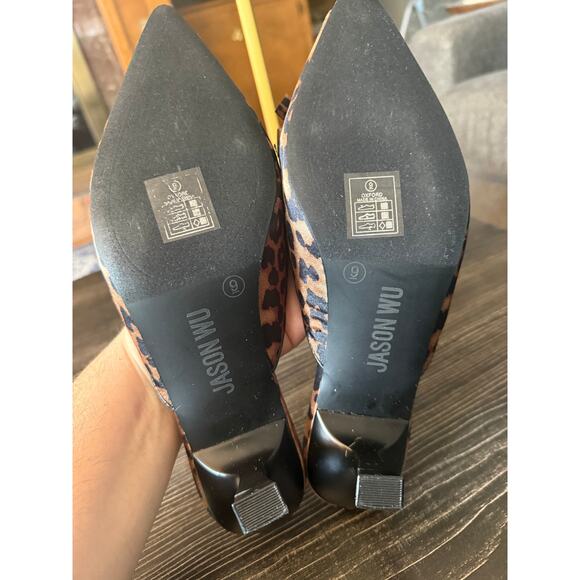 NWT Jason Wu Leopard Print Mini Bow Mules Sz. 9 - Picture 5 of 7